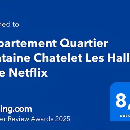 Appartement Quartier Fontaine Chatelet Les Halles Free Netflix Paris Ngoại thất bức ảnh